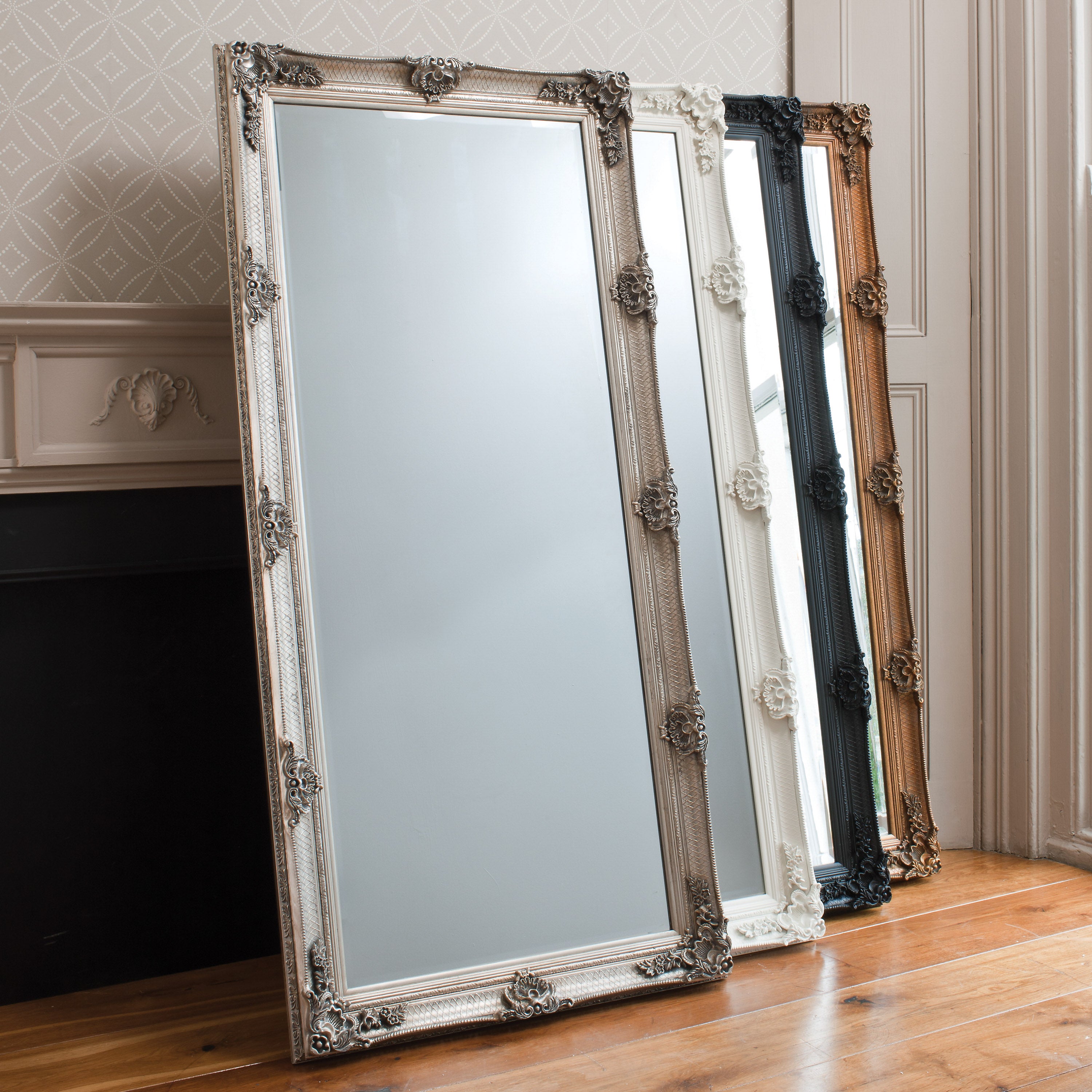 Alcott Baroque Vintage Gold Full Length Leaner Mirror